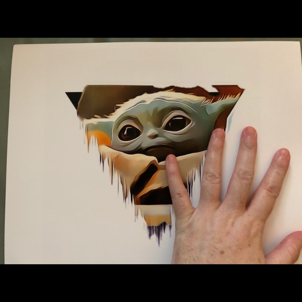 BABY YODA ART PRINT - Picture 2 of 2